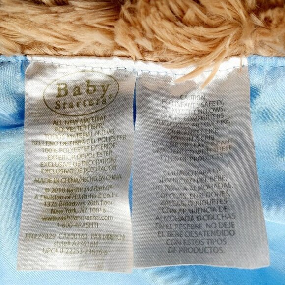 Baby Starters Plush 17" Lovey Boy Blue Security Blanket Little Monkey 2010 - Picture 6 of 6